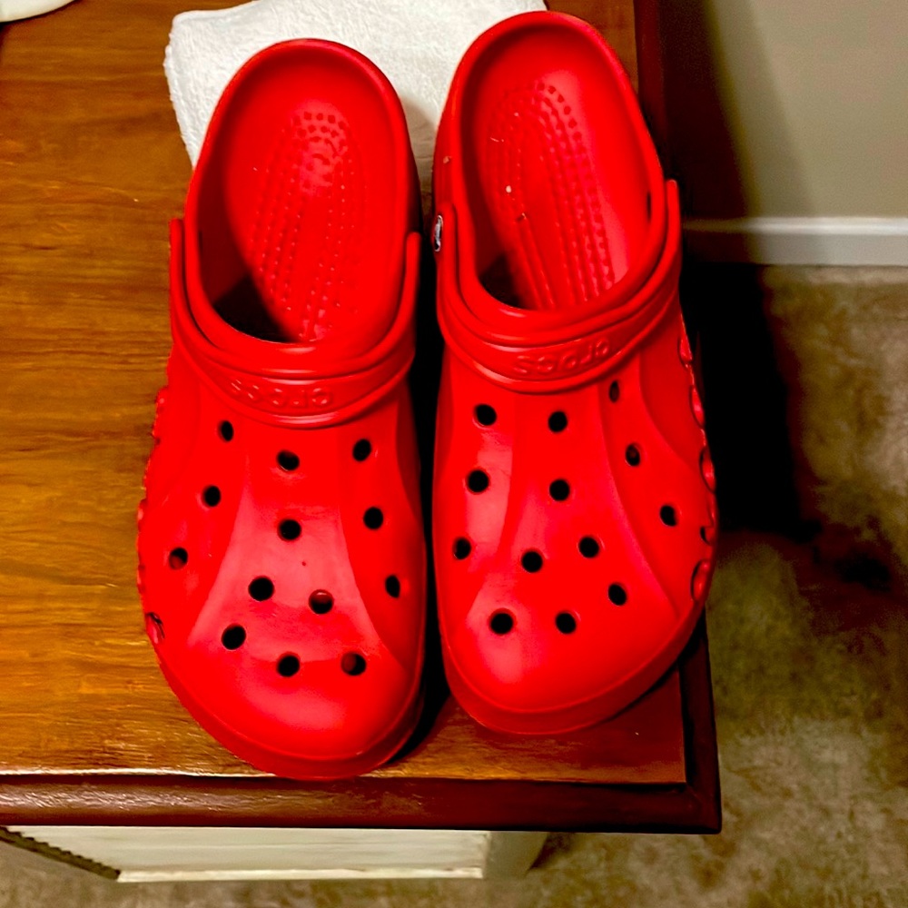 Red crocs